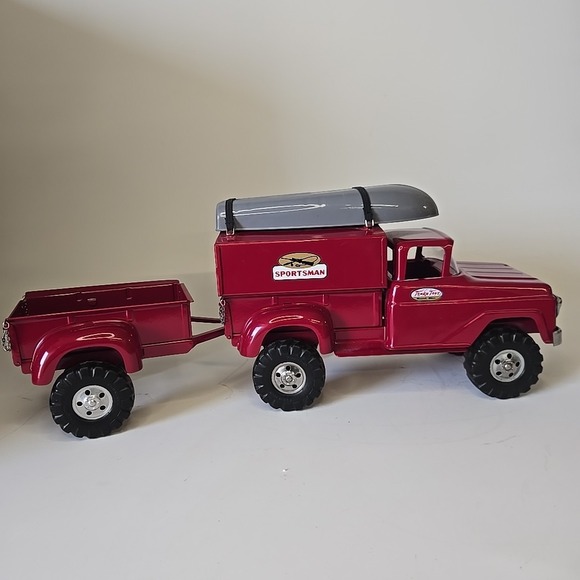 Vintage Custom Tonka Sportsman Truck With Boat And Trailer - Picture 1 of 10